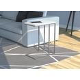thumbnail image 1 of Table D'appoint - Blanc / Cadre En Métal Argenté, 1 of 2