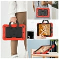 thumbnail image 5 of TECH CIRCLE Case for Apple iPad Mini (7.9") Tablet - [Built with Screen Protector] Heavy Duty Protection Rugged Case with Kickstand Portable Handle Drop Proof Cover, Red, 5 of 10