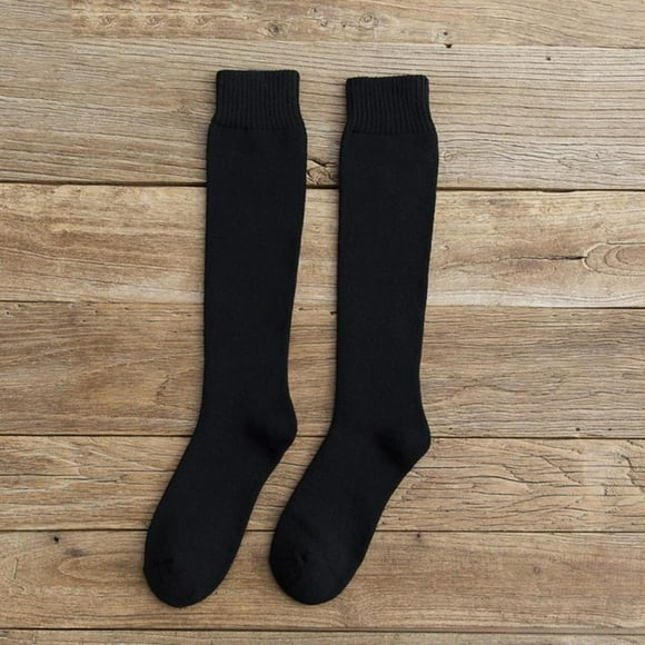 5 Pairs/lot Men's Long Tube Terry Socks Cotton Thickened Socks Winter Plus Velvet Warm Knee Socks Men High Tube