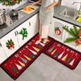 thumbnail image 5 of Horivan Christmas Kitchen Rug Non Slip Water Absorbent L Shape Floor Mats Holiday Decor for Kitchen Sink Front Festive Home Accents, 5 of 6