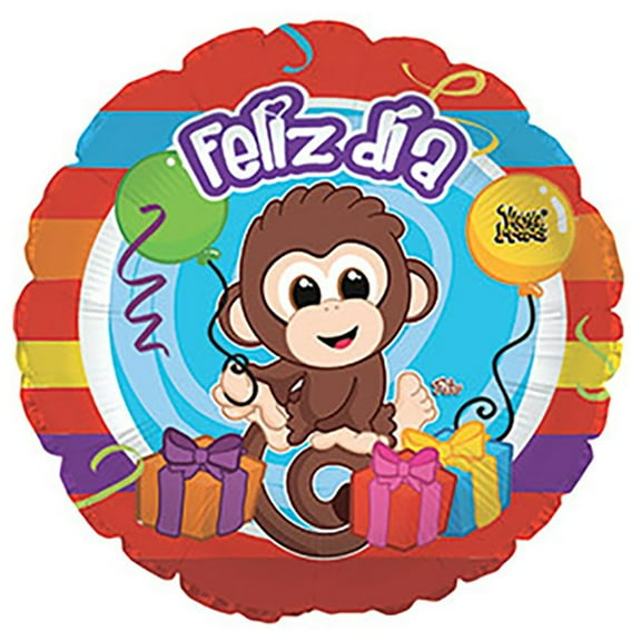 17 inch Feliz Dia Foil Mylar Balloon - Party Supplies Decorations