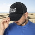 thumbnail image 5 of Valentine Hat Washed Baseball Cap Distressed Denim Cotton Dad Hat Adjustable Polo Trucker Unisex Style Hat,YOU LOOK LIKE YOU LOVE Hat, 5 of 7