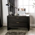 thumbnail image 2 of Furniture of America Tezra Solid Wood Nightstand with USB Port in Dark Walnut, 2 of 5