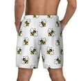 thumbnail image 4 of Goofa Bee Printed Men's Swim Trunks Board Shorts Quick Dry Mens Swimming Trunks with Compression Liner,Breathable Fit Hawaii Beach Shorts-Large, 4 of 9