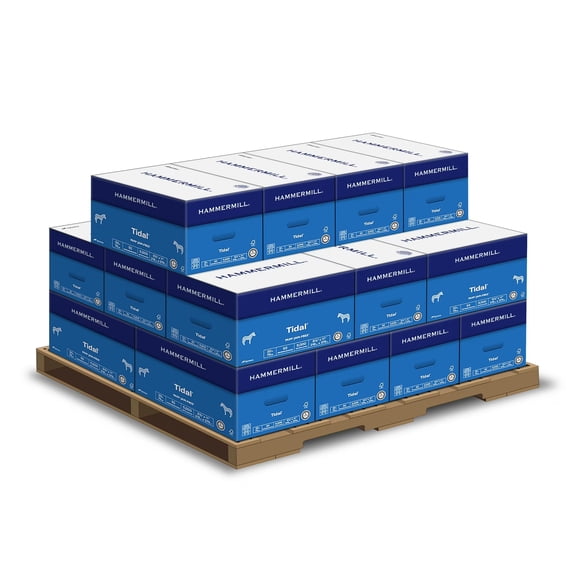 Hammermill Tidal Printer Paper, 20 lb, 8. 5 x 11, Half Pallet, 20 Cases, 200 Reams (100,000 Sheets), White