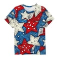 thumbnail image 6 of Fengactive Kids Girls Boys 4th of July Independence Day Short Sleeve T Shirt Size 3T-14T Cute Print Casual Top, 6 of 6