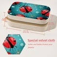 thumbnail image 5 of Ladybird Velvet Portable Jewelry Organizer Box with Removable Compartment - Earring Holder and Gift Jewelry Box, 5 of 7