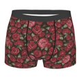 thumbnail image 5 of Uemuo Rose Flowers Pattern Men's Boxer Briefs,Trunk Anti-Chafing,Comfortable, Durable, and Stylish Underwear-Small, 5 of 9