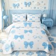 thumbnail image 2 of Manfei Girly Coquette Bowtie Bed Spread Queen,3D Cute Bowknot Print Queen Coverlet Set,3-Piece,1 Quilt and 2 Pillowcases, 2 of 7