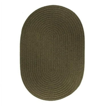 Rhody Rug  Solid 10' Round Wool Rug Dk. Sage