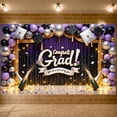 thumbnail image 3 of Green & Gold Congrats Grad Banner Graduation Cap Design Grad Party Backdrop Balloon Decor Glitter Accent for Graduation Party College Graduation Indoor Celebration, 3 of 3