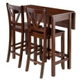 thumbnail image 1 of Winsome Lynnwood 3-Piece Drop Leaf Table with 2 Counter V-Back Stools - 94355, 1 of 9
