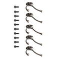 thumbnail image 2 of Paquete de 5 ganchos para gabinete, perchas traseras para ropa, organizadores de toallas, aleación de zinc, colgante, decorativo, vintage, para sombrero, abrigos, bolsa, bronce kenally HA009400-02, 2 of 6