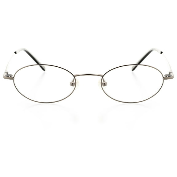 Unisex Optical Eyewear - Rectangle Shape, Metal Full Rim, Bronze Brown