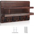 thumbnail image 1 of Key Rack Vintage, Key Organizer, Wall Decoration Wood, Wall Mounted Magazine, 1 of 4