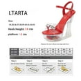 thumbnail image 6 of Women's 14cm Heel Sexy Flower Sandals Crystal High Heel Sandals Rhinestone 10365 Series 4cm Platform LFD, 6 of 6