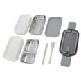 thumbnail image 4 of Bento Box Lunch Container Stainless Steel With Chopsticks Spoon Double Layers For Adult Work, 4 of 8
