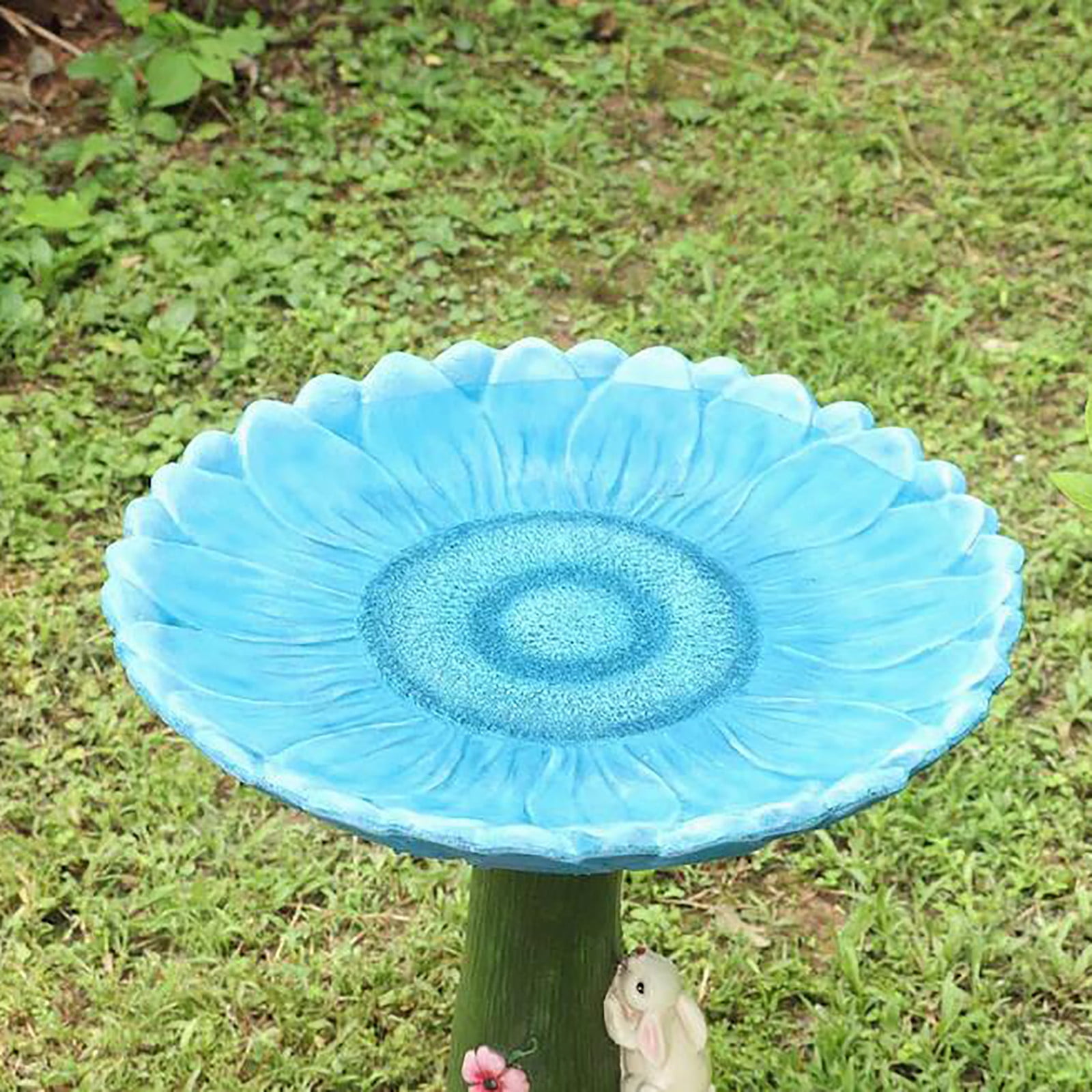 Bird Bath,Standing Bird Feeder,Outdoor Garden Decoration Garden Decoration Bird Feeder Resin Ornaments,Resin Bird Feeders On A Pedestal, Bird Bath Bowl For Garden(F)
