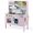 Pink+White, variant on Costway Kids Kitchen Playset Wooden Pretend Play Chef Toy with Microwave & Accessories Gray