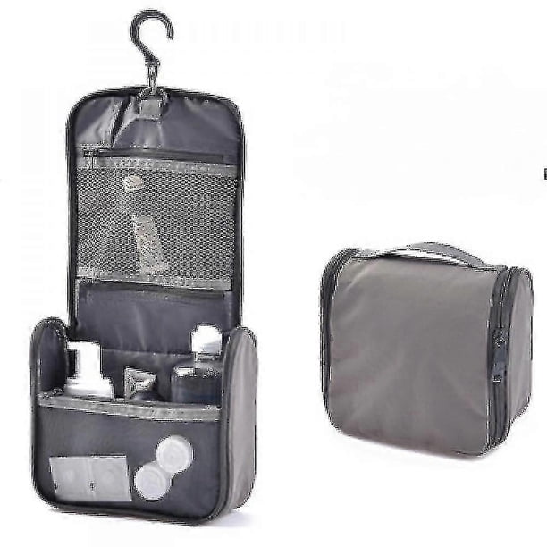 Foldable Clear Hanging Travel Toiletry Bag Cosmetic Organizer Storage Face Wash Kit Travel Portable Big Black Bag
