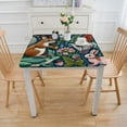 thumbnail image 3 of WERPE Forest Animals Gifts for Women Girls, Warm Deer Rabbit Owl Fox with Elastic Edge Square Tablecloth White, 3 of 7