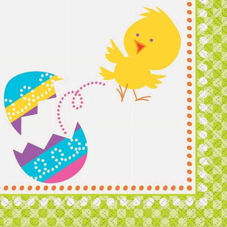 (3 pack) (3 Pack) Spring Chick Easter Beverage Napkins, 16ct