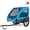 Blue Gray, variant on Harmie Pet Bike Trailer for Bicycle Hauling Orange Steel Frame Quick Hitch Outdoor Travel Cart Foldable Frame