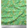 thumbnail image 1 of Soimoi Rayon Fabric Tree,Crab & Fish Ocean Printed Fabric 1 Yard 56 Inch Wide, 1 of 3