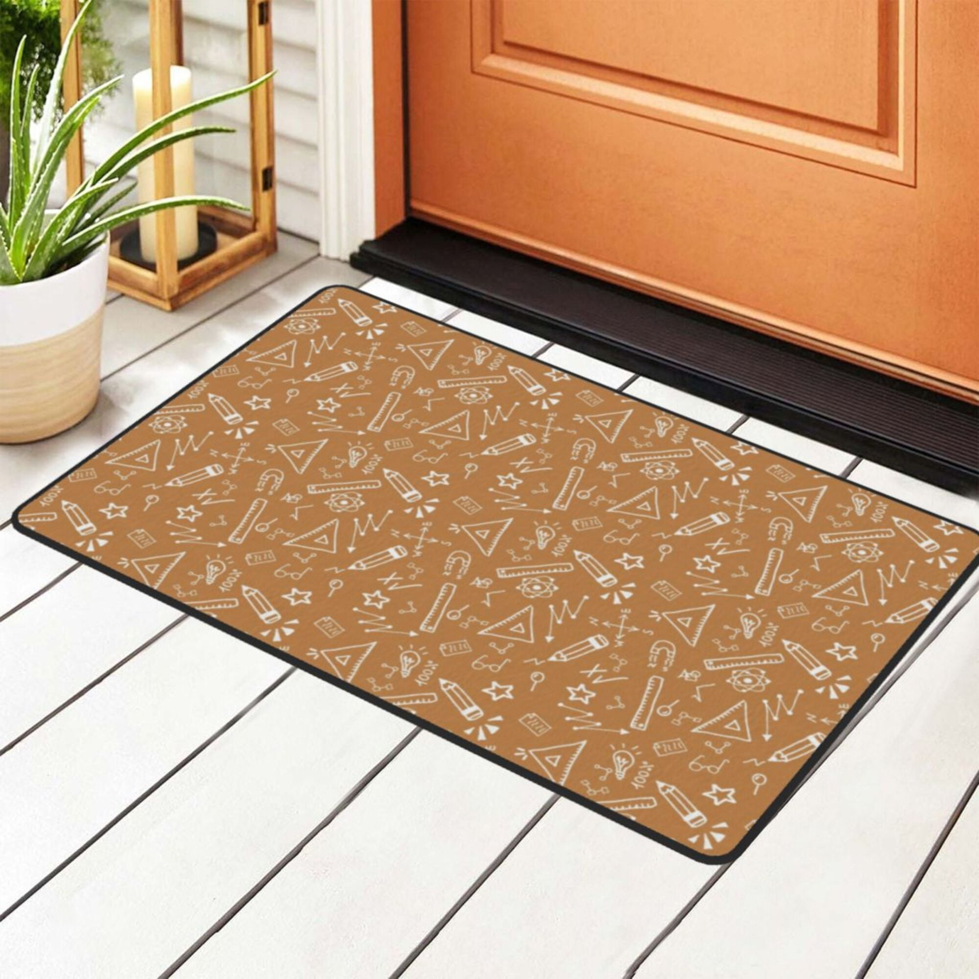 ZICANCN Science Doodles Educational Area Rugs Doormat , Facecloth Non ...