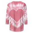 thumbnail image 4 of BILIKEYU Women's Valentine's Tee Shirt Casual Lover 3/4 Sleeve Sleeve Tops, Women Fall Clothes, 3/4 Sleeve Tops for Women, Valentine Day Shirts for Women, 4 of 5