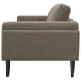 thumbnail image 3 of Benjara Fiza 87 Inch Sofa, Taupe Polyester, Track Arms, Pocket Coils, Double Frame, 3 of 5