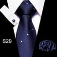 thumbnail image 1 of Corbata para hombre, traje formal, traje profesional a rayas, traje de verano, 1 of 6