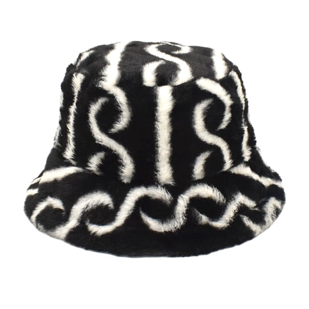 sweethay Sombrero de pescador para hombre y mujer, gorro de moda, tocado decorativo, tocado cálido para fotografía portátil, elegante decoración de Sombreros Negro sweethay AP013121-01