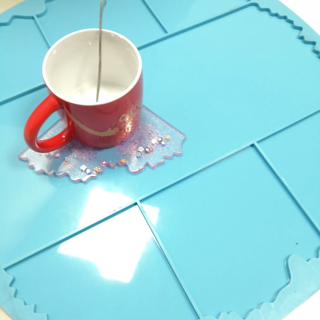BQBQERT Tray Epoxy Resin Mold Cup Mat Pad Silicone Decorations Casting Tool