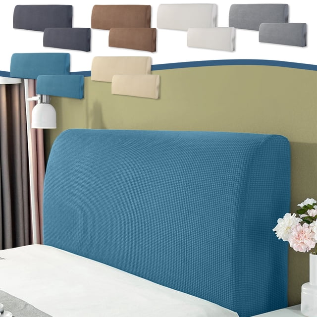 Sentmoon Housse de Tête de Lit Élastique Entièrement Fermée, Moderne, Anti-Poussière, Housse de Tête de Lit Extensible, Protecteur Facile à Laver, Tête de Lit Rembourrée pour Chambre, Relooking de Lit