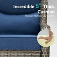 thumbnail image 6 of PARKWELL Patio Wicker Chairs Swivel Rocker Set of 4,Outdoor Rattan Swivel Glider Rocking Lounge Chairs for Patio Porch Pool,Gray/Navy, 6 of 7