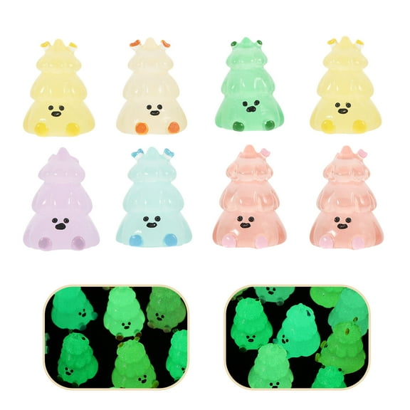 FELTECHELECTR Resin Trees for Decor Mini Christmas Tree Decorations Multi 24Pcs