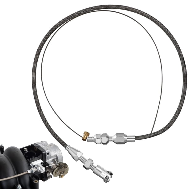 BRIGHTFUFU Cable de acelerador, kit universal para automóvil, cable de acelerador, línea de acelerador, cable de acelerador para vehículo, repuesto de 24"