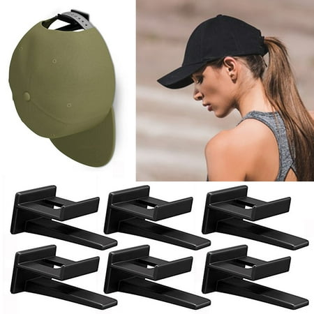 

Waroomhouse 10Pcs Baseball Hat Hooks Multifunctional Adhesive Wall-mounted Punch-free Space-saving Storage Traceless Hat Storage Hooks Door Closet Hangers Home Improvement