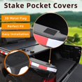 thumbnail image 2 of 2 Pack Bed Rail Stake Pocket Covers Compatible with Dodge Ram 1500 2500 3500 2009-2018, Ram Stake Hole Plugs, Rear Truck Tonneau Covers Stake Holes Caps Plugs Bed Rail Stake Pocket Cover, 2 of 8