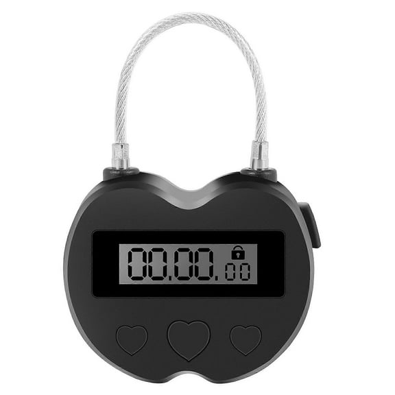 Smart Time Lock LCD Display Time Lock Multifunction Travel Electronic Timer, Waterproof USB Recharg