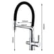 thumbnail image 5 of Grifos de cocina de 3 vías, filtro extraíble, grifo mezclador para fregadero, purificador de agua, latón, caño giratorio de 360 grados, cepillado, 5 of 5