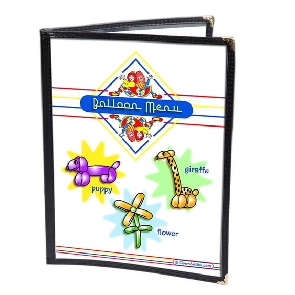 ClownAntics Restaurant Style Balloon Menu - Animals