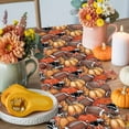 thumbnail image 4 of ERUNPONLY Fall Football Pumpkins Table Runner - 120 Inch Long Thanksgiving Maple Leaf Helmet Autumn Cotton Linen Dress Scarves Farmhouse Table Runner for Kitchen Dining, Coffee Table, 13" x 120", 4 of 8