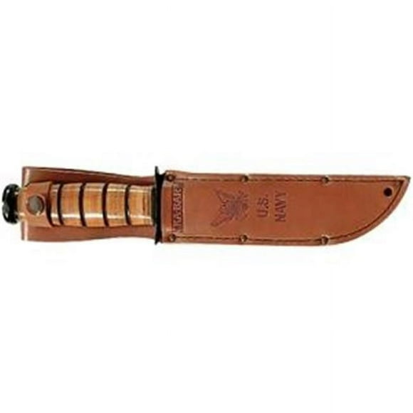 Ka-Bar Leather Sheath, Usn Logo-Brown