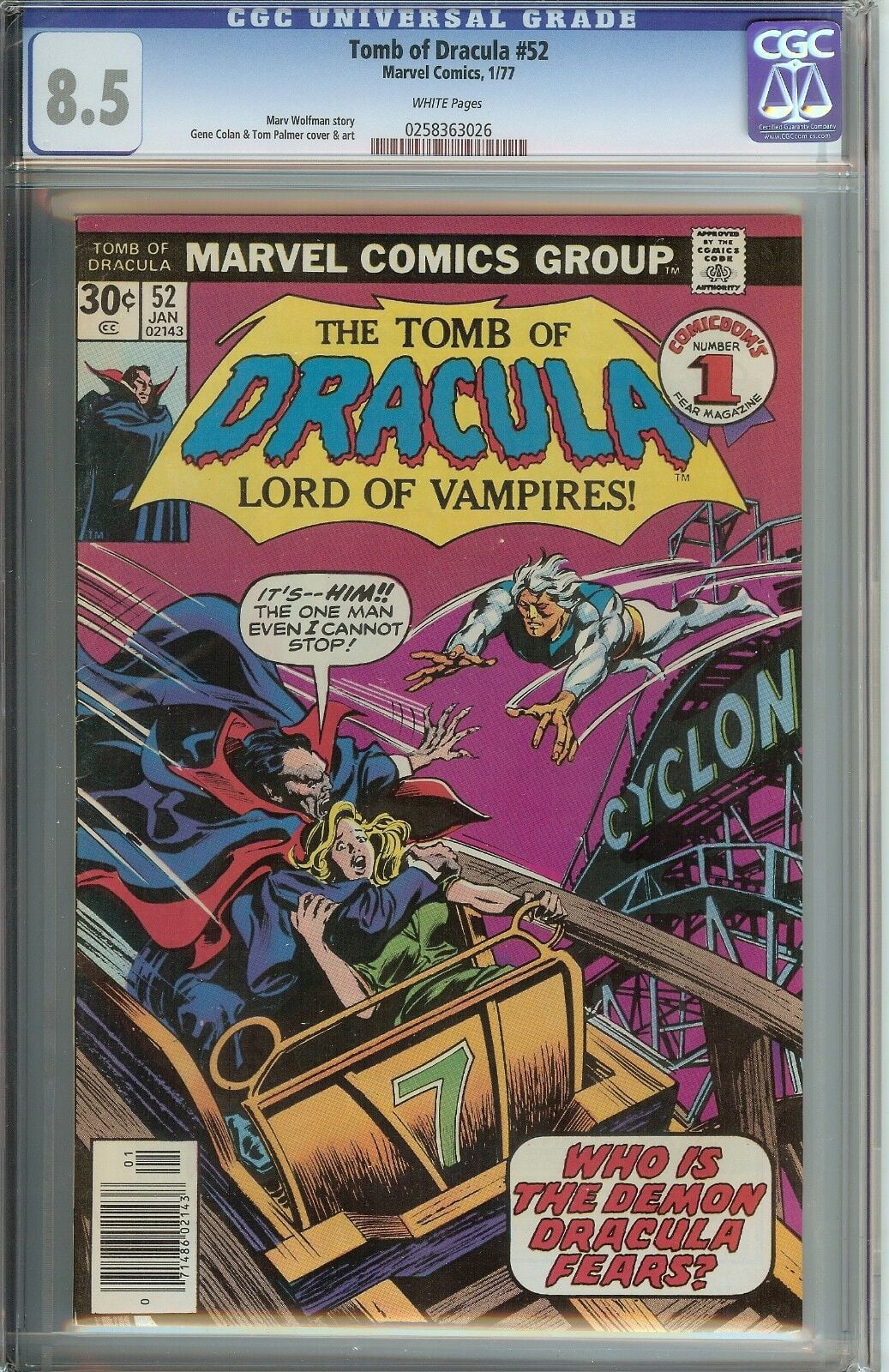 Tomb of Dracula #52 CGC 8.5