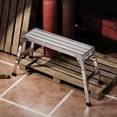 thumbnail image 2 of LiviNest Aluminum Work Platform for Home DIY: 40" Wide Platform & 225 lbs Capacity - Adjustable Telescopic Legs 22"-27.5" for Uneven Ground - Folding Portable Work Bench for Car Washing & Painting, 2 of 6