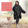 thumbnail image 4 of Wearable Oversized Blanket,Black Dancing Skeleton Pattern Wearable Blanket Hoodie for Adults,Cozy Hooded Blankets with Super Pockets,Super Warm Fuzzy Pullover for Women & Men, 4 of 6