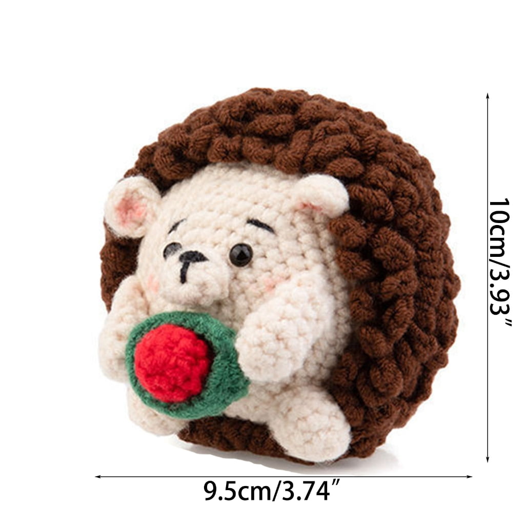 2 Sets Beginners Crochet Kits, Crochet Hedgehog with Yarn, Crochet Hooks, Instructions DIY Crochet Craft Starter Kits
