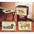 thumbnail image 3 of Cape Craftsmen Rustic Lodge Classic TV Dinner Folding Trays with Storage Rack Set of 4, 3 of 5